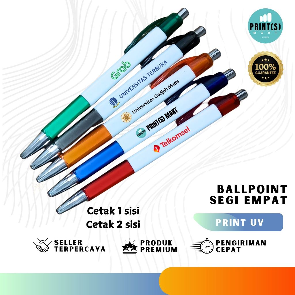 

Ballpoint Segi Empat Custom | Pulpen promosi Souvenir Acara Kantor Premium