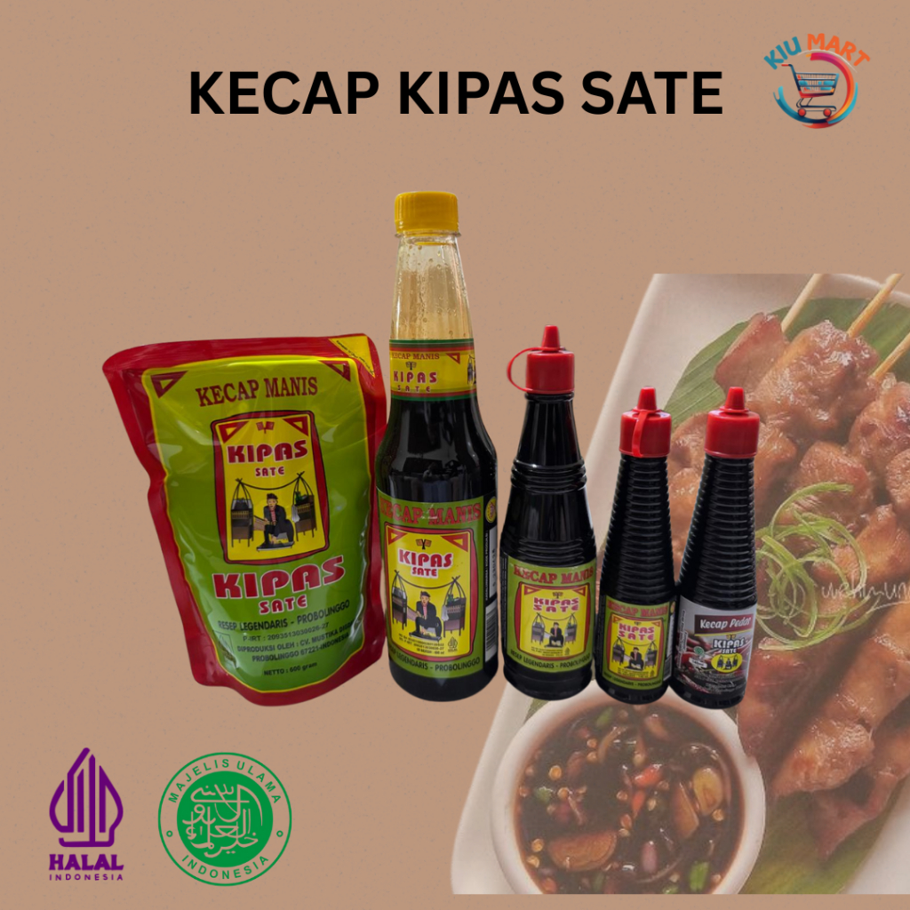 

Kipas sate kecap manis 600ml | 275 ml |140ml |botol dan refil