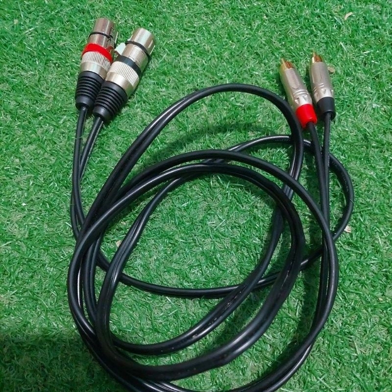 custum jack sambung xlr femala to rca stereo
