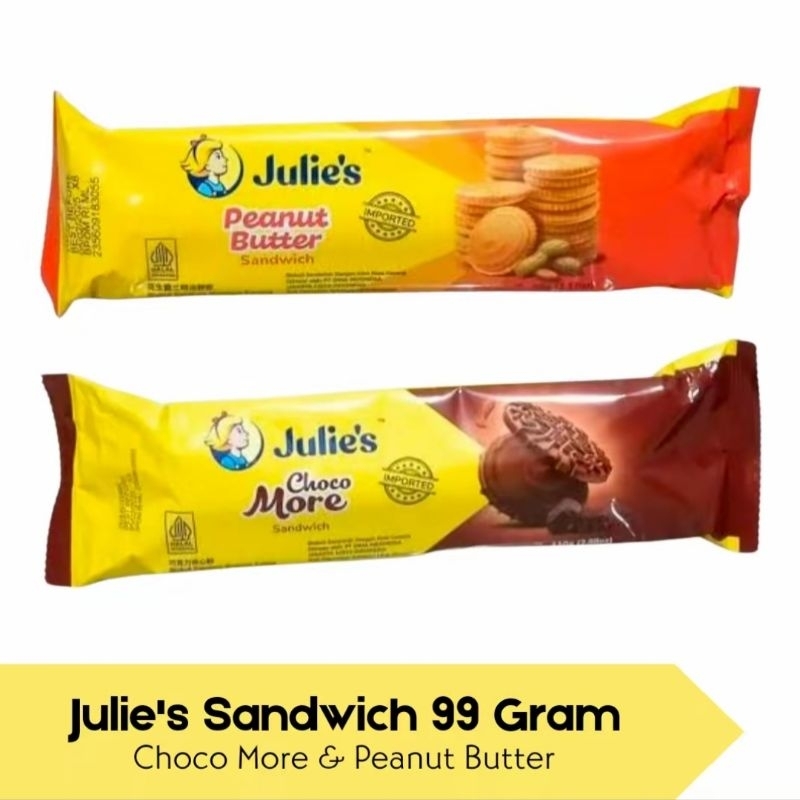 

JULIE'S Sandwich Biscuit 99 Gram Choco Mania Peanut Butter
