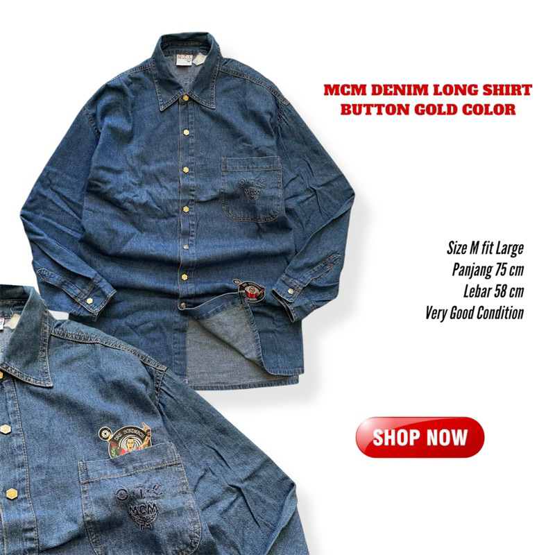 MCM Denim long shirt second original