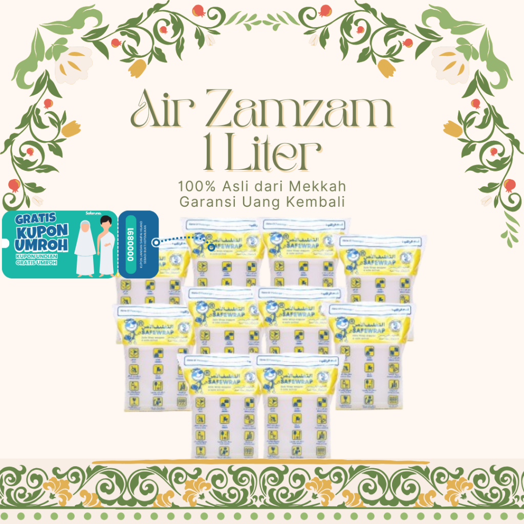 

Air zam Zam 1 Liter Asli 100% - Air zam zam mekkah