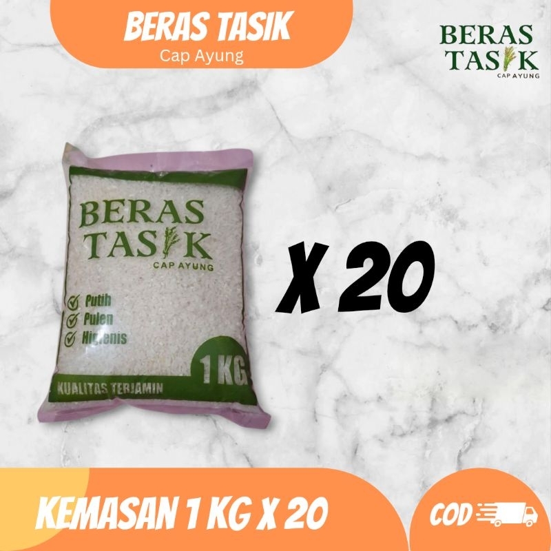 

[Instan] Beras Tasik Cap Ayung Kemasan 1 Kg x 20 Bag