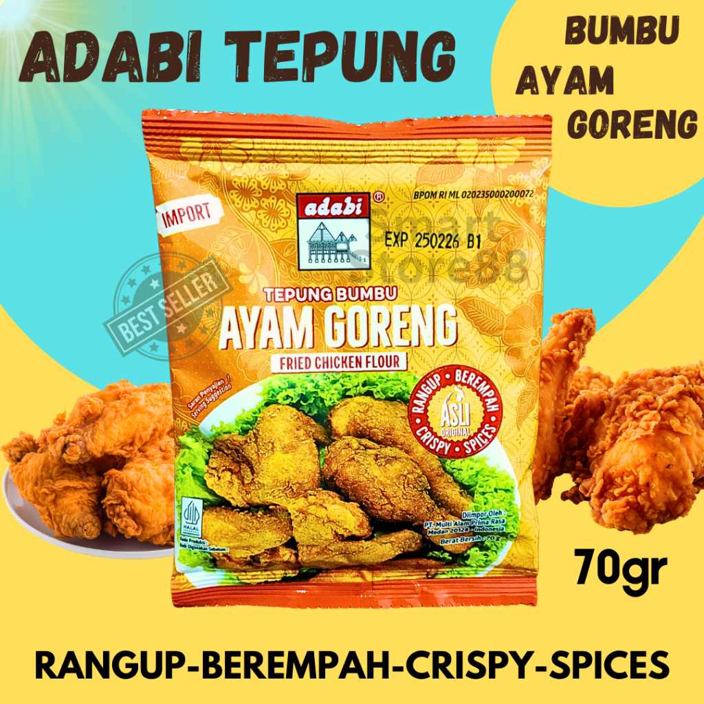 

ADABI TEPUNG BUMBU AYAM GORENG 70GR FRIED CHICKEN