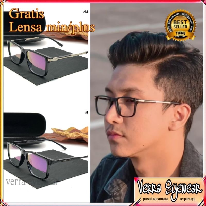 Cod Frame kacamata pria free lensa minus anti radiasi / Photocromik Montblanc