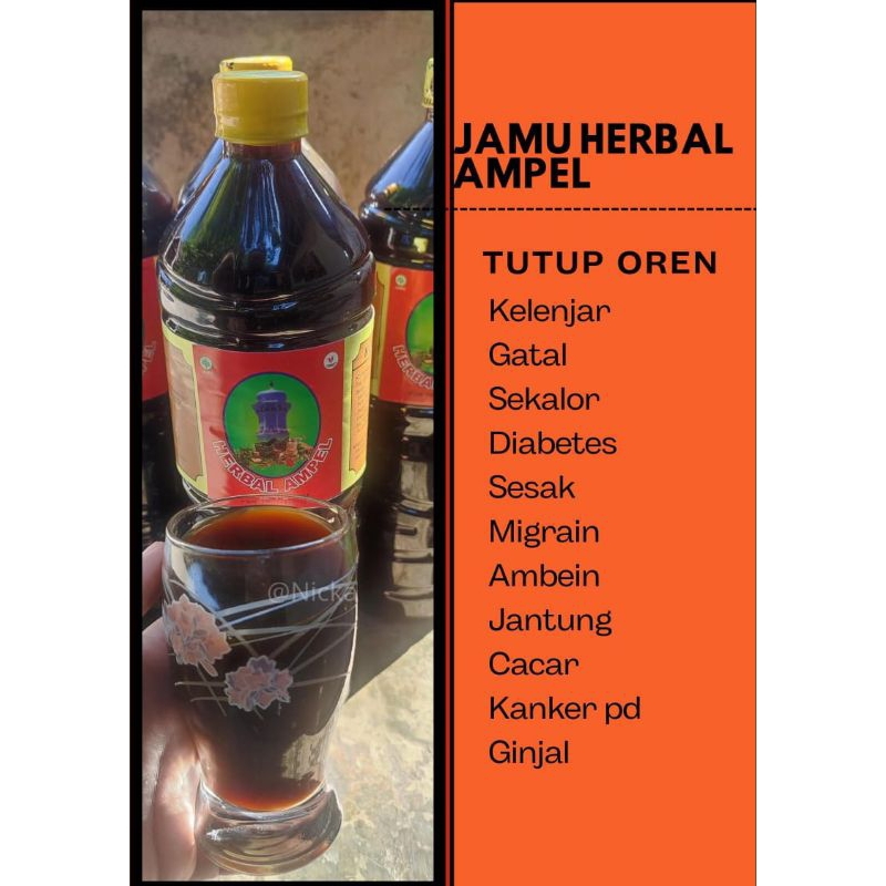 

Jamu Herbal Ampel Minuman Kesehatan untuk kencing manis diabetes 1.5L