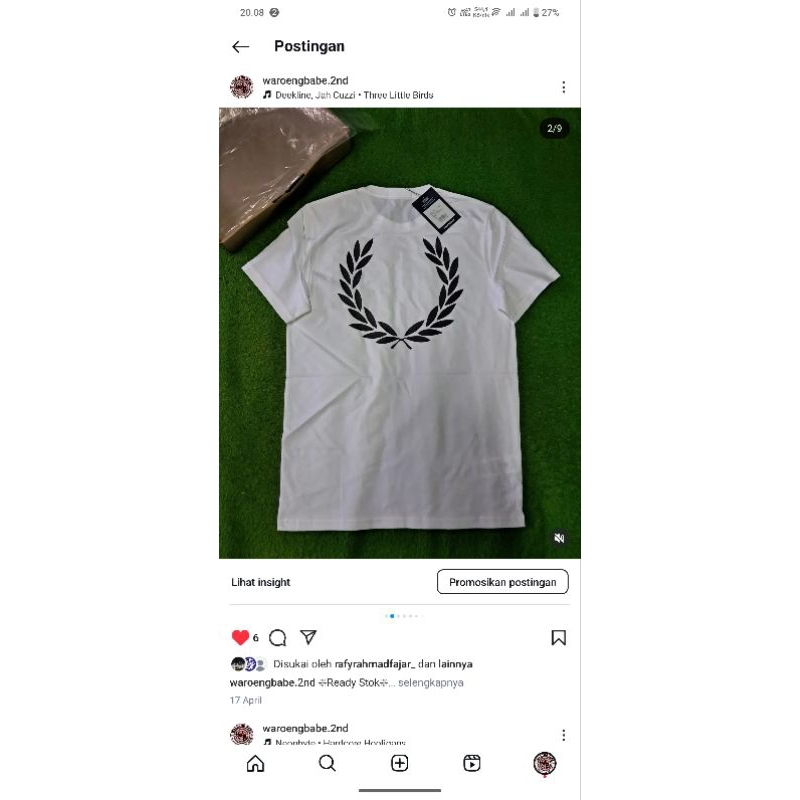 Tshirt Fred Perry Back Grapich "BIG LOGO" ORIGINAL