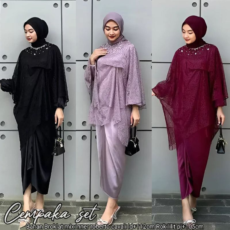 Setelan Brokat Rok Wanita Setelan Kondangan Setelan Wisuda