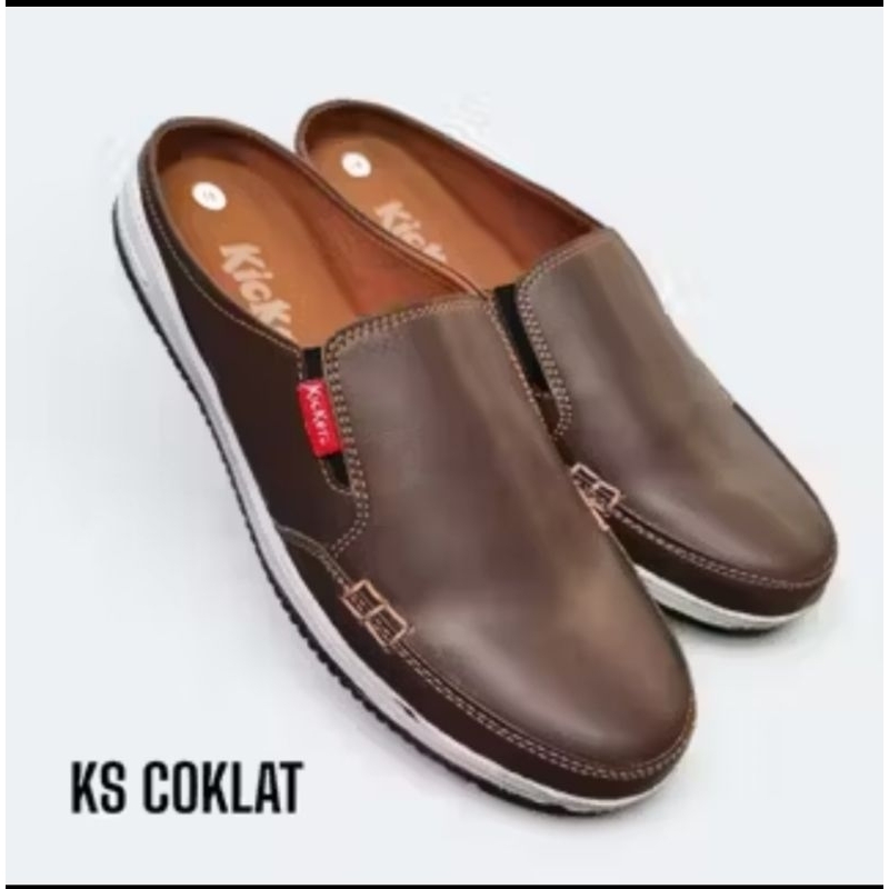 TERMURAH SEPATU SLOP PRIA SANDAL SELOP BUSTONG SLIP ON BAHAN LEVIS