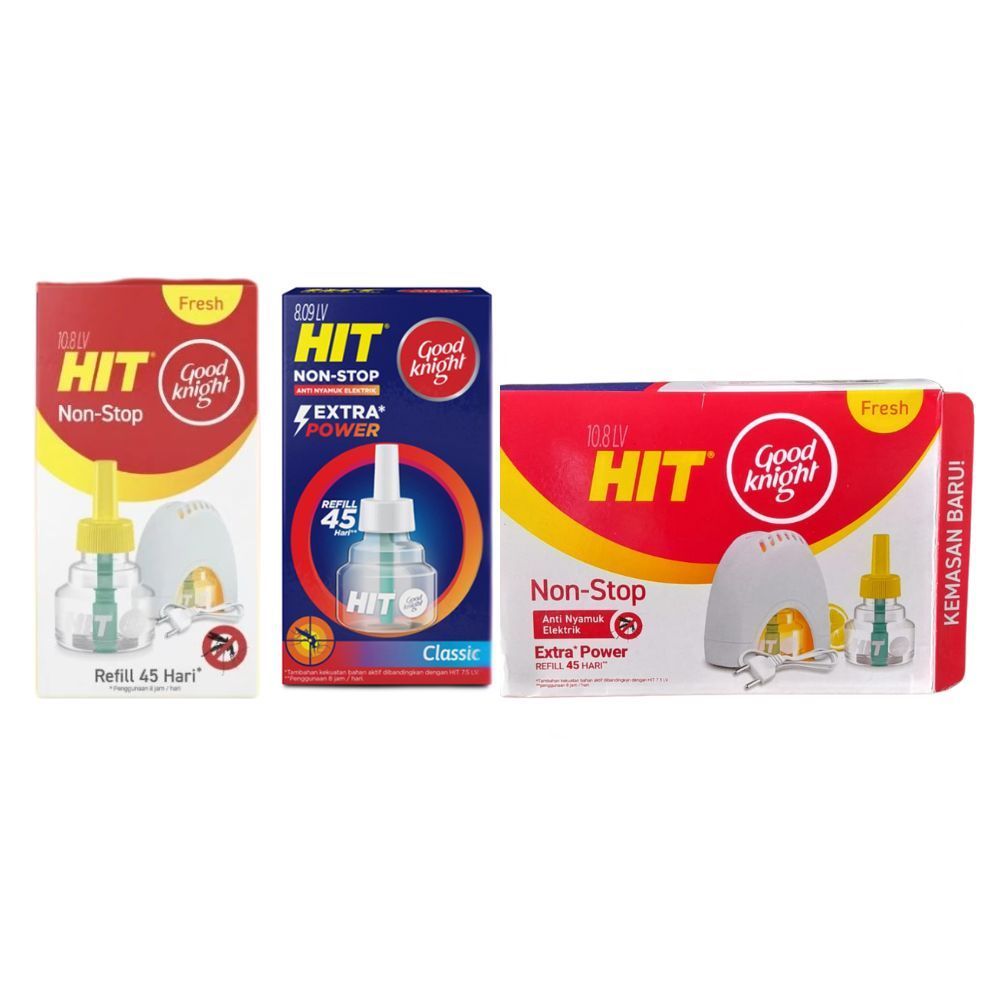 HIT Elektrik Non-Stop / Xpress - Obat Nyamuk Elektrik ( Alat + Refill / Refill ) HIT Elektrik Refill