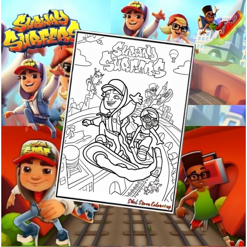 

KERTAS GAMBAR MEWARNAI SUBWAY SURFING ISI 10 LEMBAR GAMBAR BERBEDA / KERTAS GAMBAR TEBAL / PAUD / SD / TK