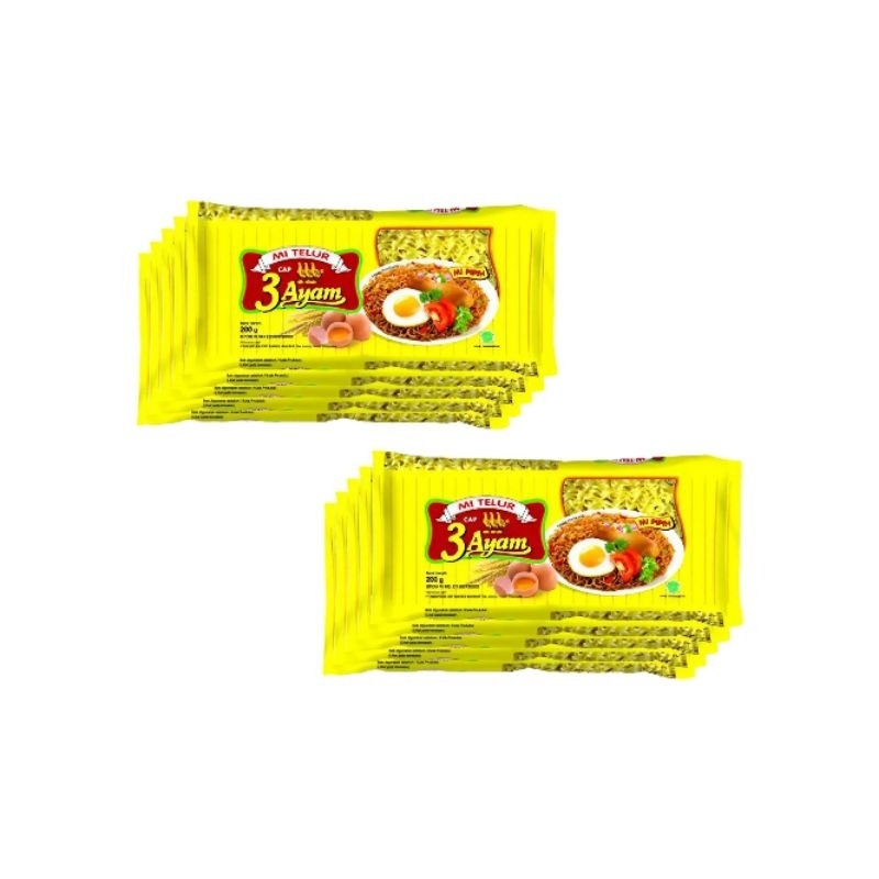 

Mie Telur Cap 3 Ayam 10pcs