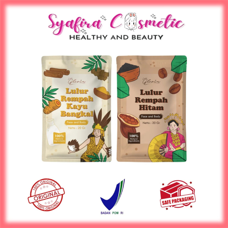 𝐒𝐲𝐚𝐟𝐢𝐫𝐚  - Lea Gloria Lulur Badan Dan Lulur Wajah - Lulur Rempah Kayu Bangkal / Lulur Rempah Hitam