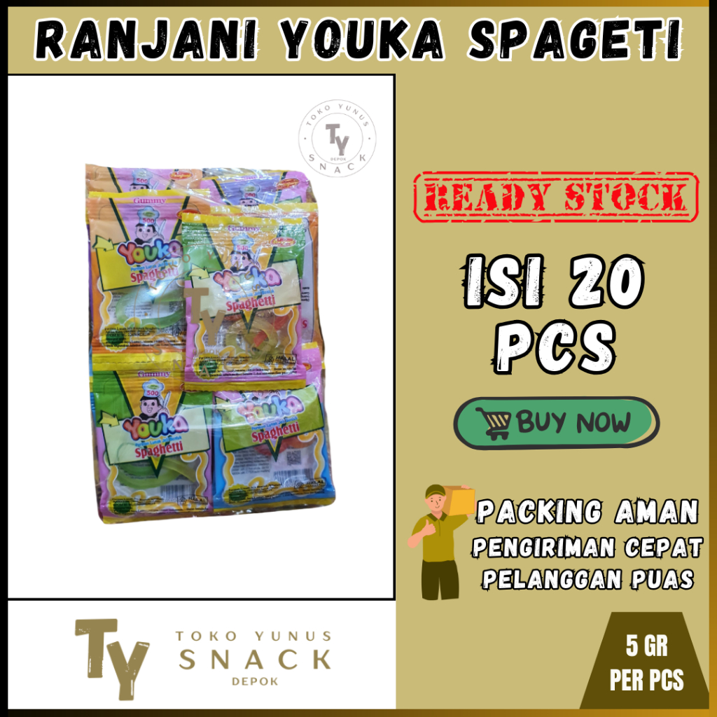 

RANJANI YOUKA SPAGETI PACK ISI 20PCS @5GR