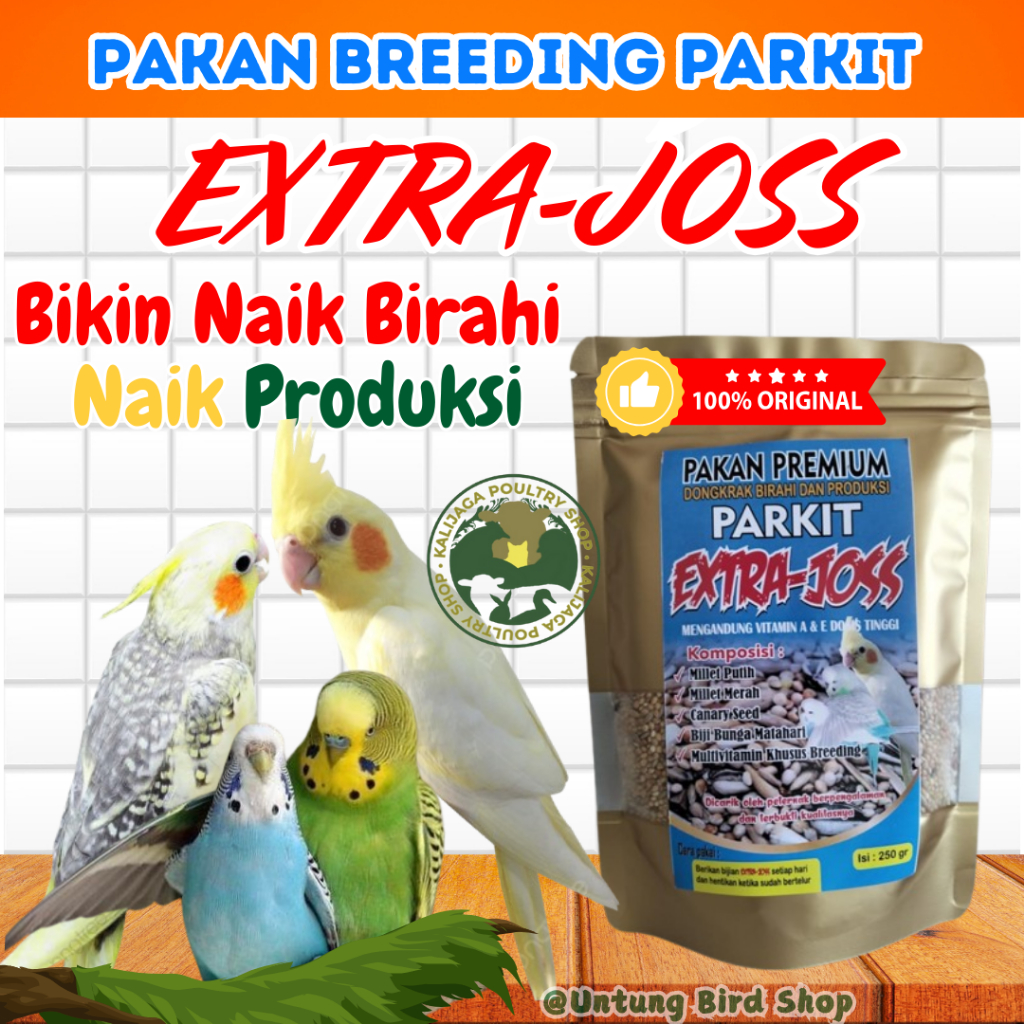 Pakan Extra Joss Parkit. Pakan Ternak Parkit Falk. Pakan Breeding Parkit Falk Agar Cepat Bertelur