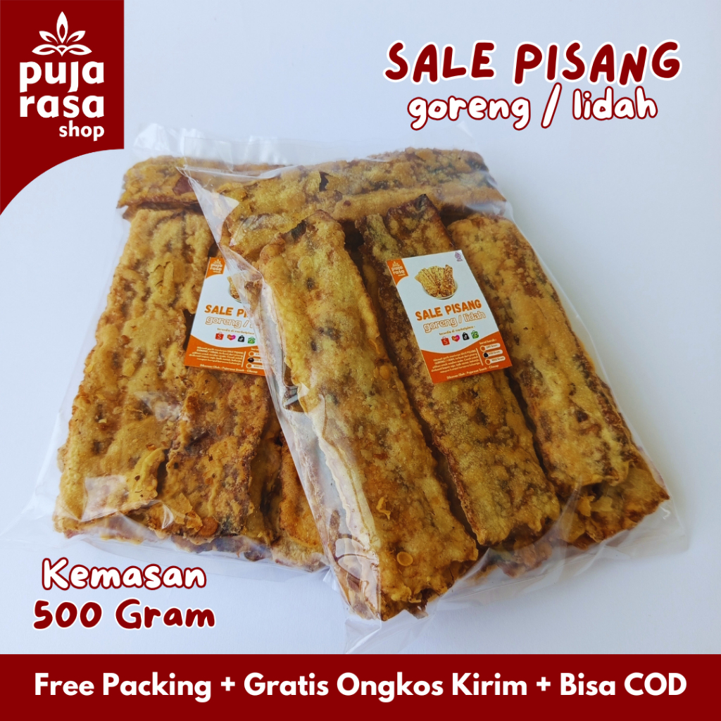 

PROMO KERIPIK SALE PISANG PRESS LIDAH GORENG MANIS 500 GRAM
