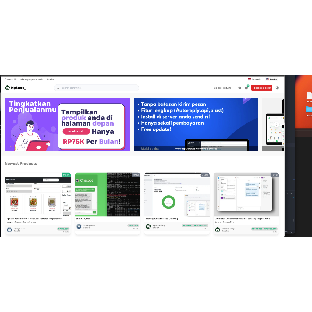 Source Code Website marketplace digital Multi Seller