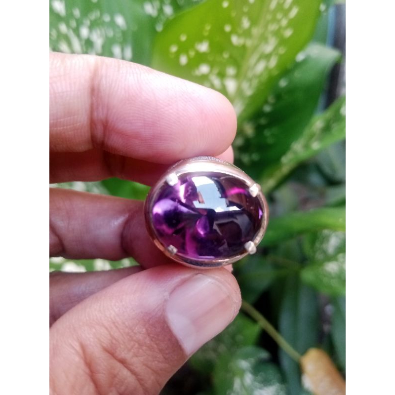 Kecubung Kalimantan Ring Perak