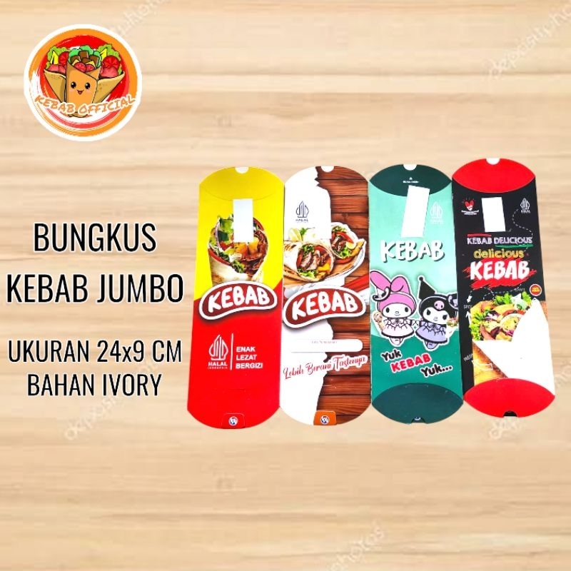 

100 Pcs Kemasan Bungkus Kebab Bahan Ivory Ukuran 24x9 Cm Kode SWD