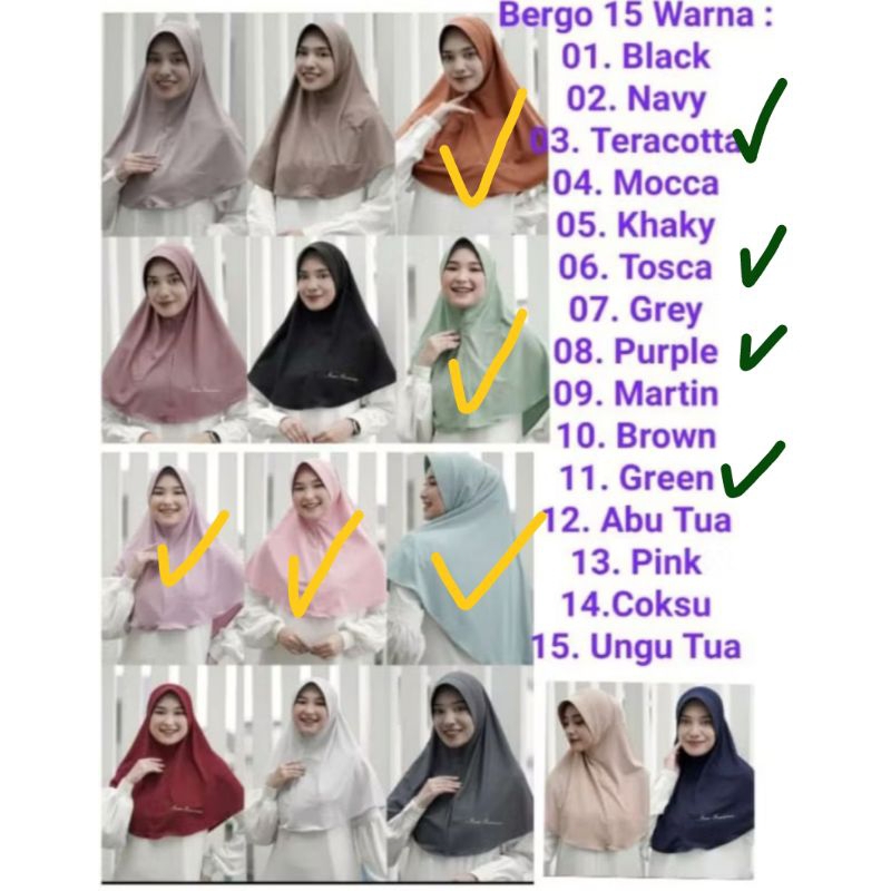 Mandjha Bergo Ivan Gunawan Fashion Original Comfy Ready cuma 5 Warna, Ready Banyak Motif Lainnya,Ber