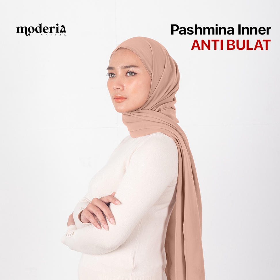 55REKOMENDASI eria Pashmina Inner 2 in 1  Pashmina Instan Premium  Pashmina Inner Ceruty Premium