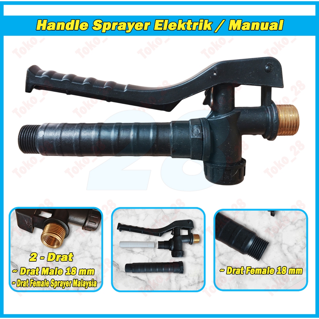 Handle Pencetan Sprayer Elektrik Manual Gagang Kran Malaysia Pb PB16 Power Knapsack Semprotan SS-313