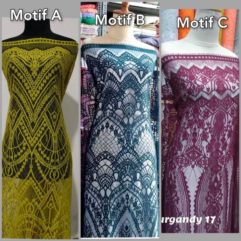 Kain brokat semifrancis brukat semiprancis bahan kebaya pengantin