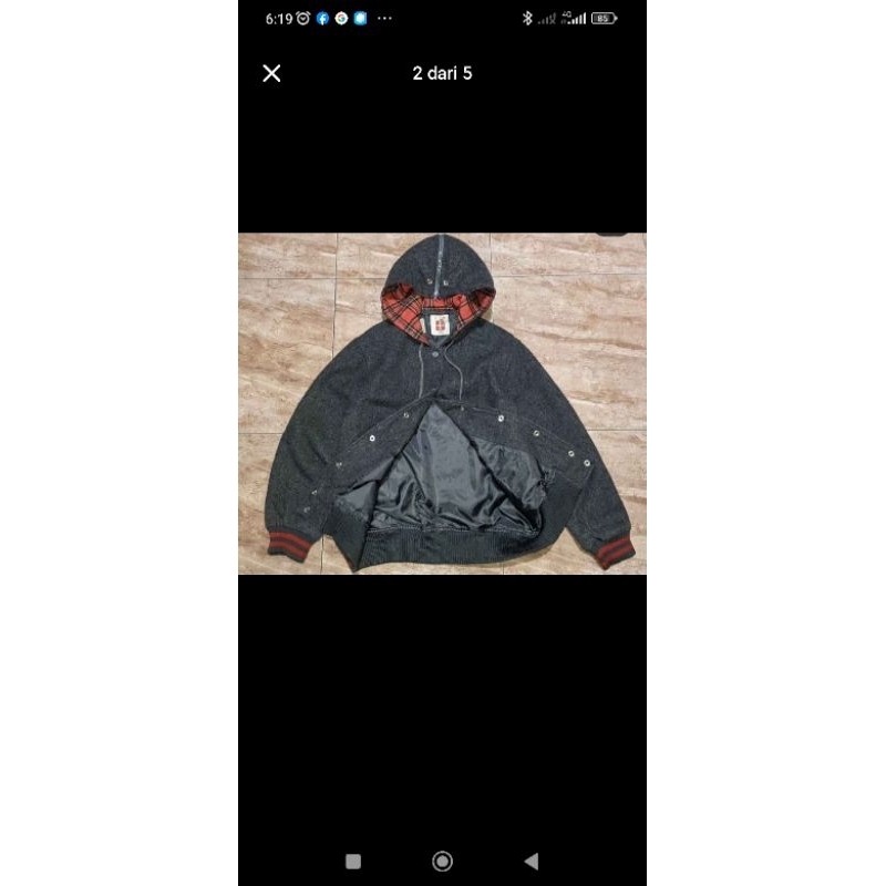 jaket Village Gate Varsity hoodie wool model vintage