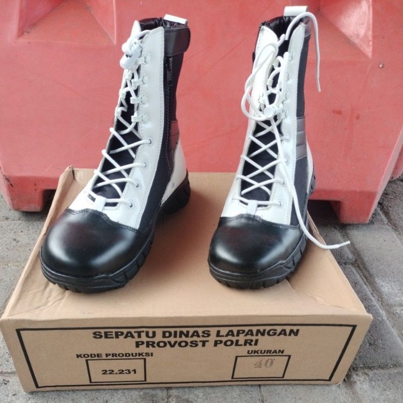 Sepatu PDL taliputar hitam/sepatu pdl jatah/sabhara jatah