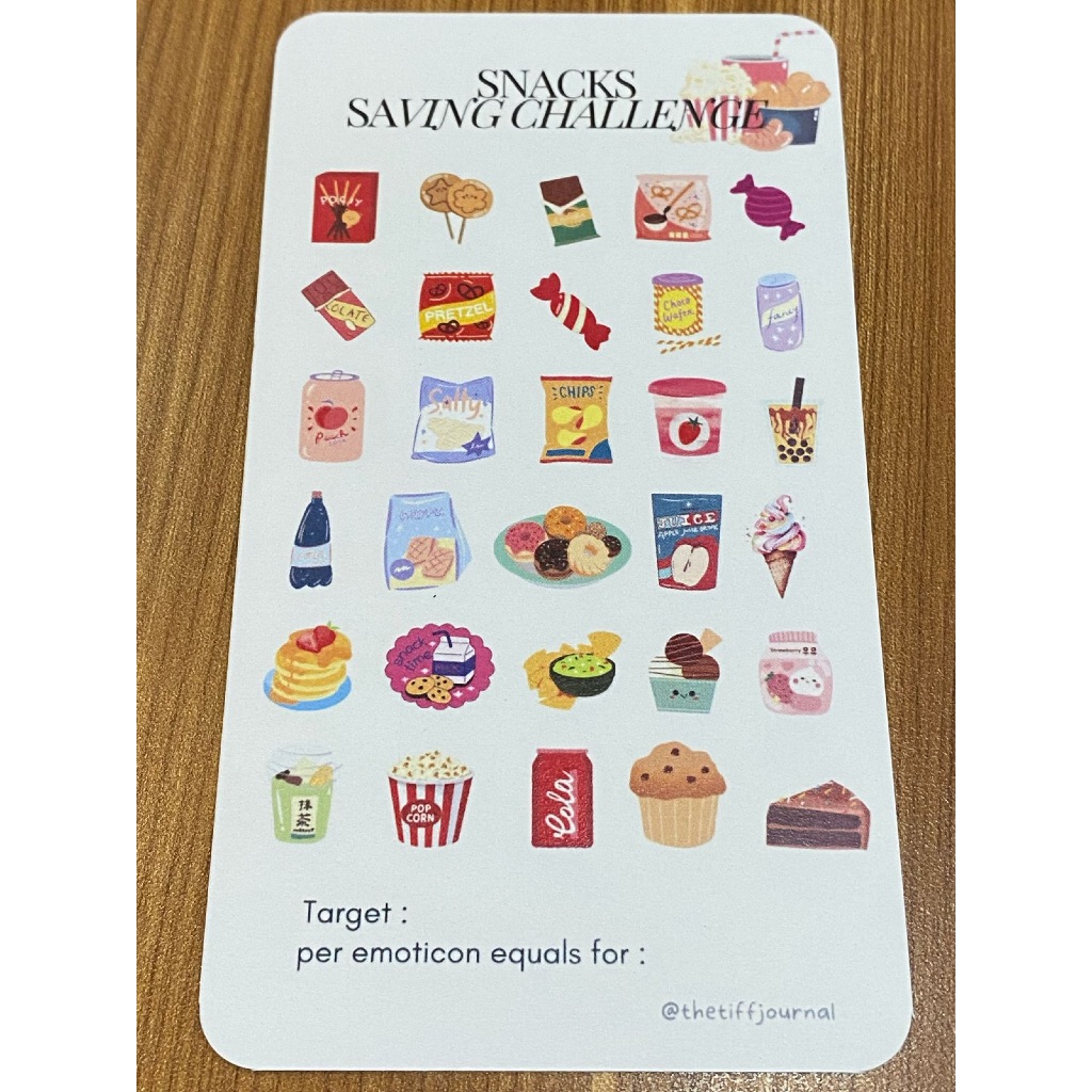 

SAVING CHALLENGE | CASH STUFFING | BUDGETING CARD - SNACKS