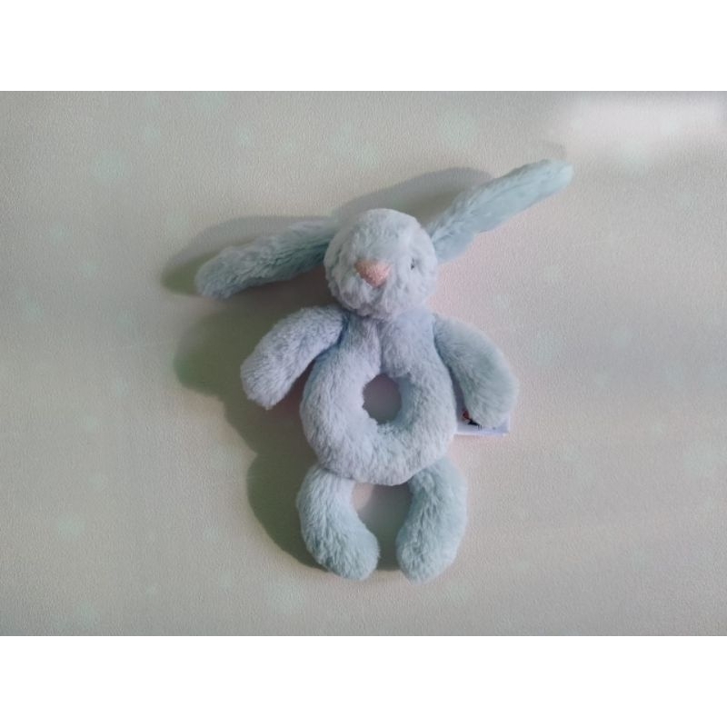 Jellycat - Bashful Blue Bunny Ring Grabber / JC Bunny