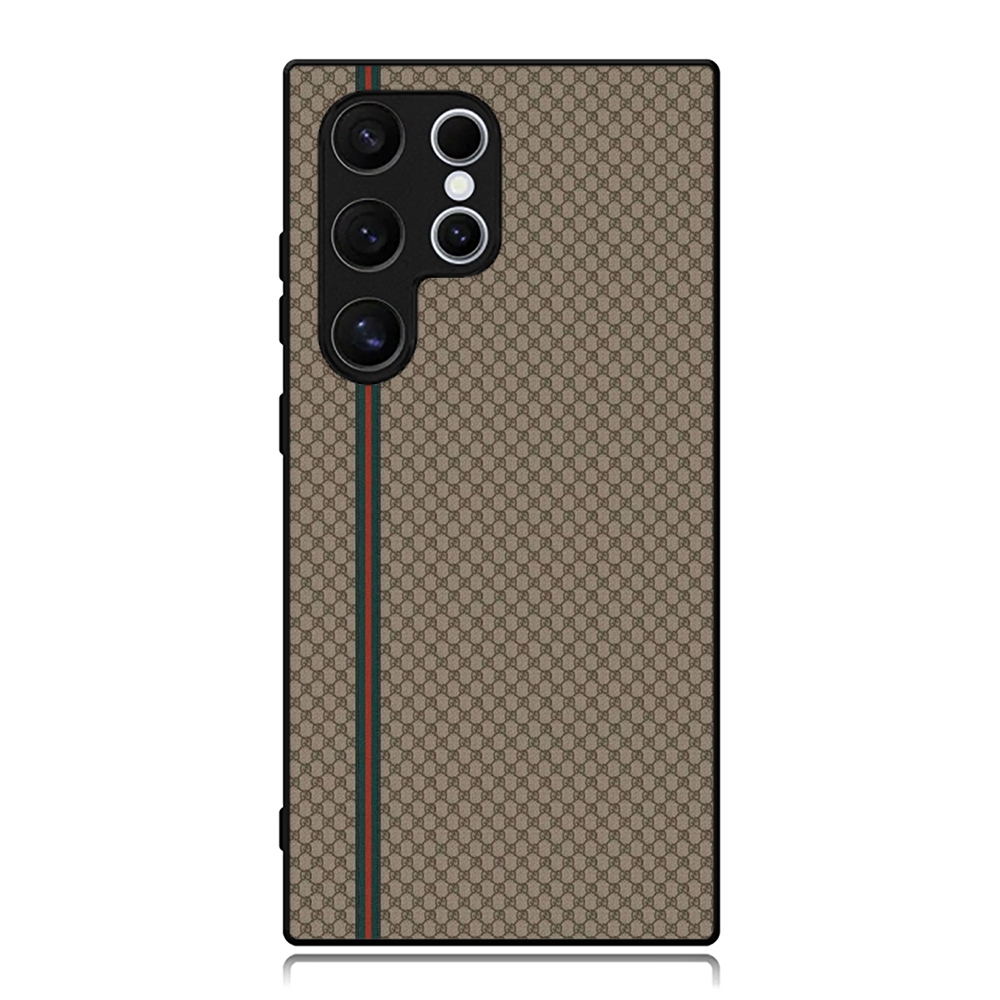 Case Samsung S25 S24 S23 S22 S21 S20 S10 S9 S8 S7 Ultra Plus Fe Edge Custom Softcase Gucci Pattern
