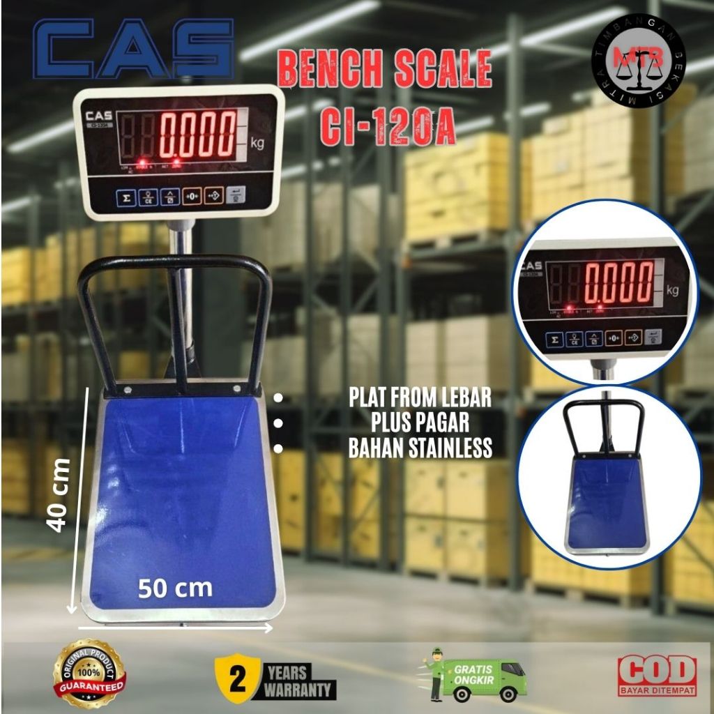 TIMBANGAN DUDUK DIGITAL CAS CI-120A CAP. 150KG / timbangan digital 150kg x 10gr / timbangan serbagun