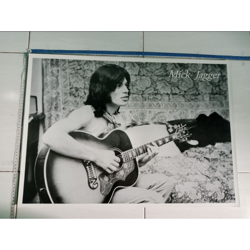 poster dinding/hiasan dinding kamar rumah dekorasi hobi (mick jagger) jumbo 70x50cm