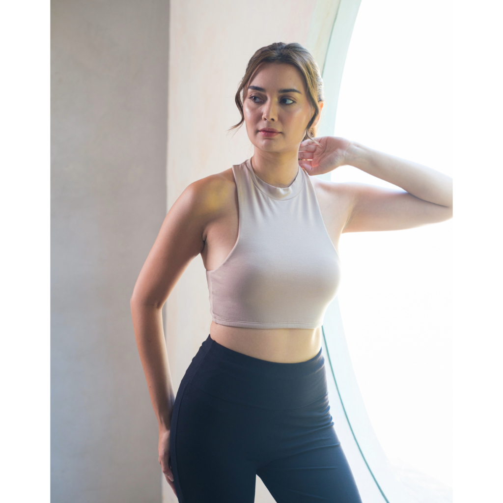 Jivvanya Activewear - Unstoppable Bra Taupe - Sports bra / Bikini top / Swimwear top