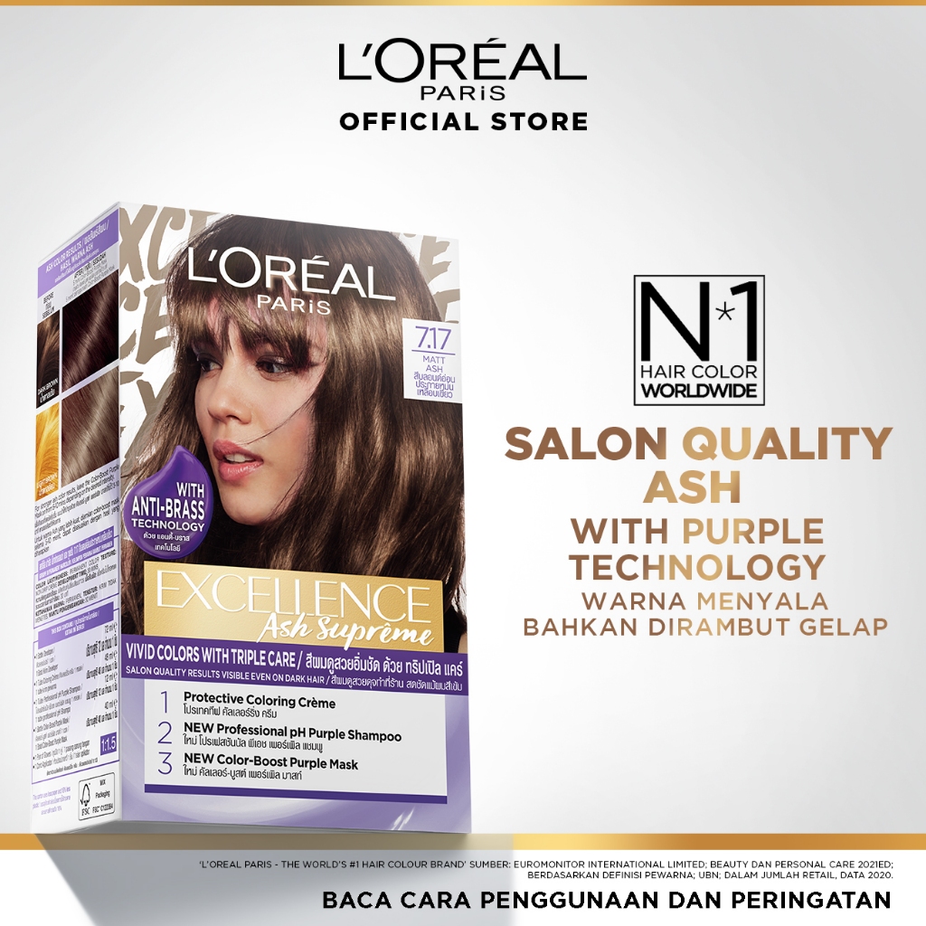L'Oreal Paris Excellence Fashion Sparkling Visible Hair Color Dengan Color Boost Technology (Cat / P