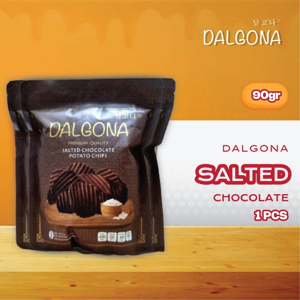 

Dalgona - Salted Chocolate Potato Chips / Snack Kripik Rasa Coklat / 90 gram