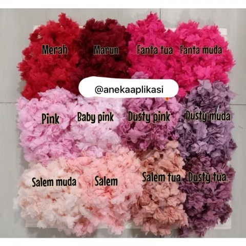 13 BUNGA APLIKASI BUNGA SIFON FRILL (1 METER)