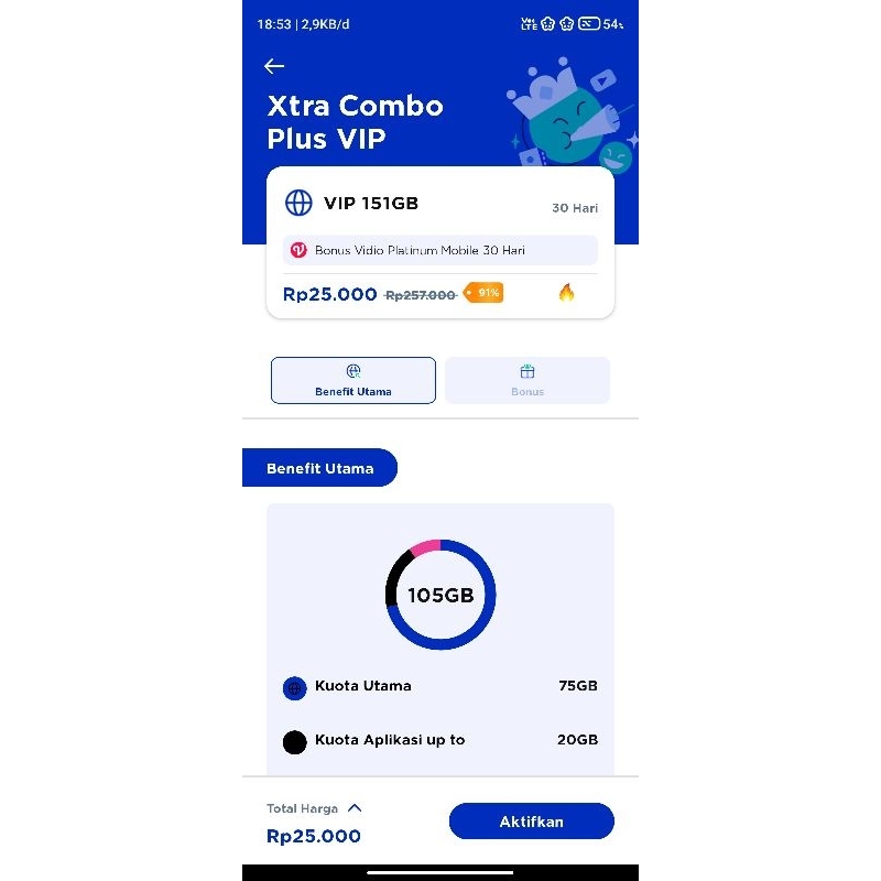 SC XL XTRA COMBO PLUS VIP diskon 90%