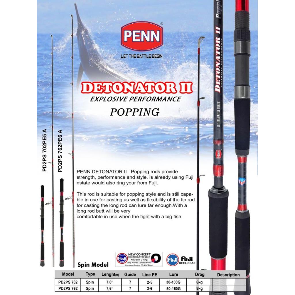 Joran Pancing Spinning PENN DETONATOR II Popping 210cm-228cm