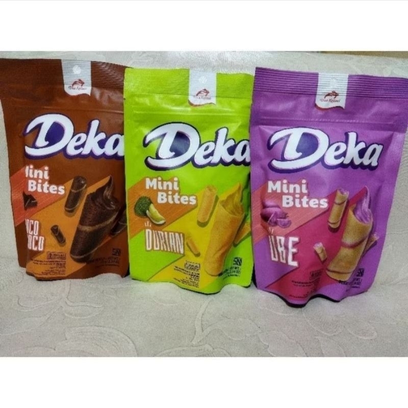 

Deka Wafer Mini Bites 72G Choco ube durian