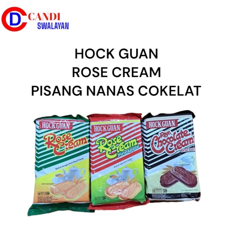 

HOCK GUAN Biskuit Rose Cream 180gr Cokelat | Pisang | Nanas