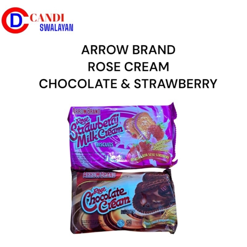 

ARROW BRAND Biskuit Rose Cream 180gr Chocolate | Strawberry Milk