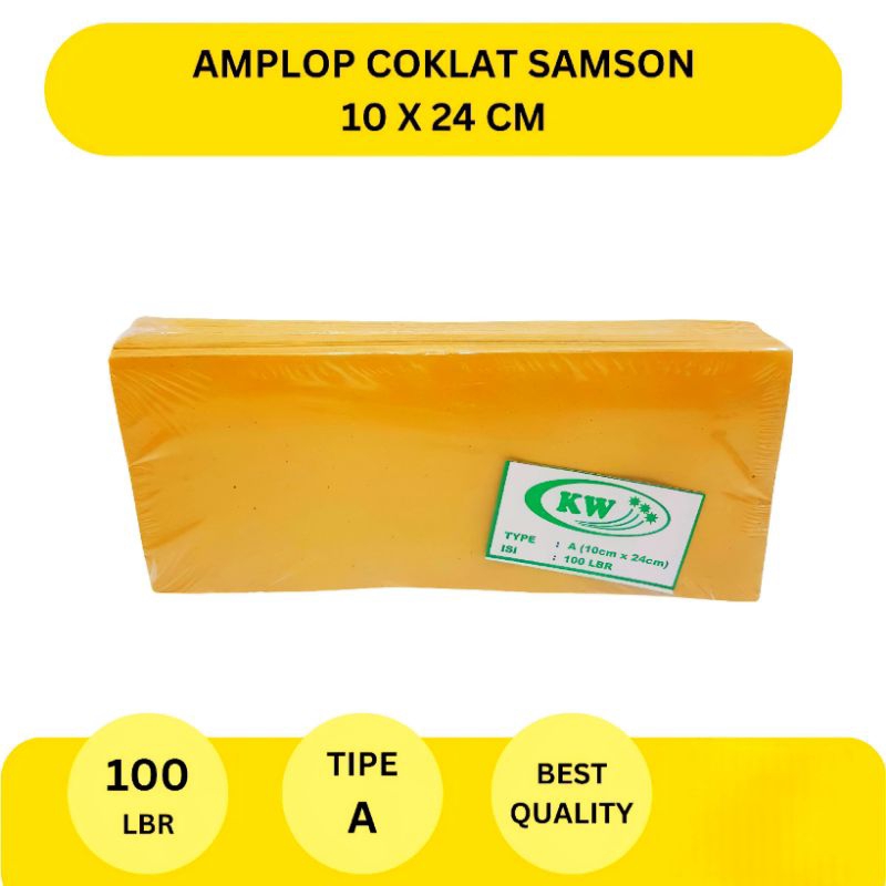 

Amplop Samson (A) 10 × 24 – Cocok untuk Amplop Gaji / Surat Menyurat