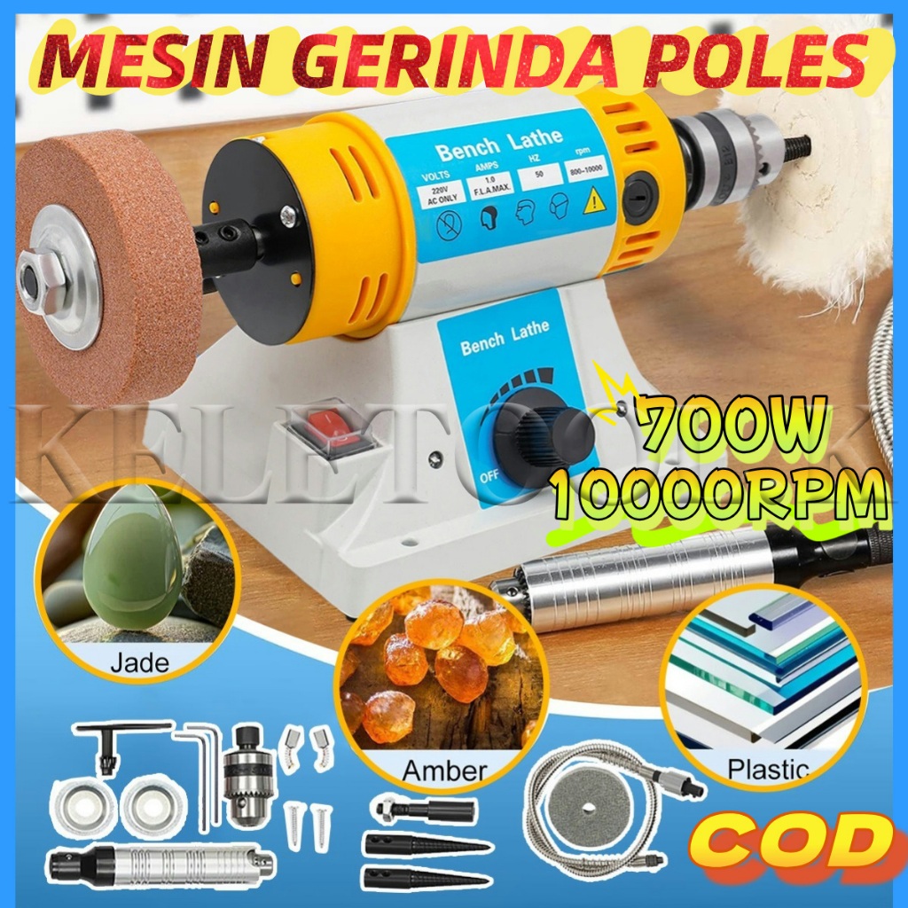 Mesin Gerinda Poles TM-2 220v 750w Mesin  Multifunctional Untuk Gerinda Pengamplasan  Poles Polishin