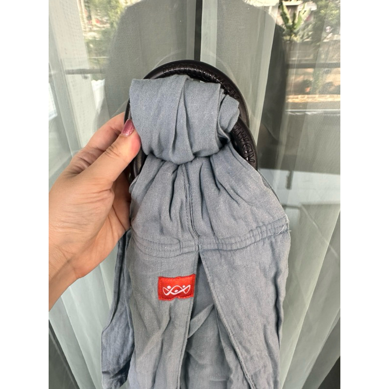 Prelove Mamaway Gendongan Bayi ANTI PEGAL - Baby Ring sling Gendong - Biru