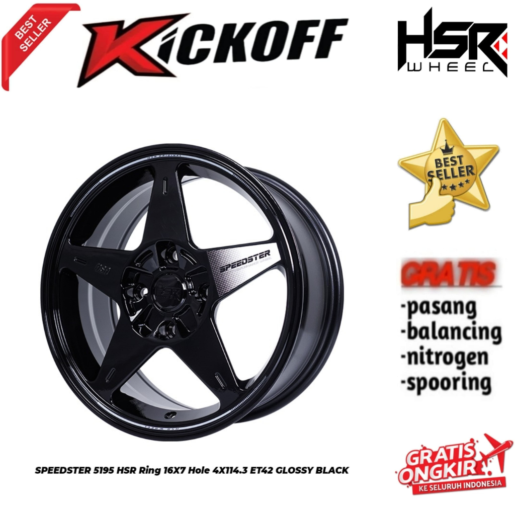 VELG BINTANG HSR SPEEDSTER RING 16 BISA BUAT VELOZ XENIA AVANZA KIJANG DLL