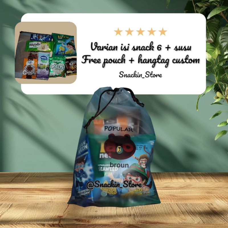 

(MINIMAL ORDER 10 PCS)paket pouch snack ulang tahun anak