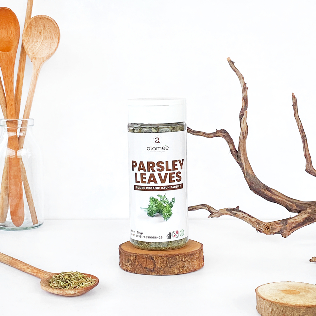 

ALAMEE Parsley Kering Dried Persley Flakes Daun Peterseli Leaves Bumbu Dapur Garnish Organik 30g