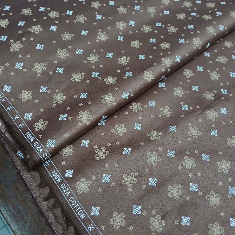 kain katun kemeja motif/kain Giza katun Italy original